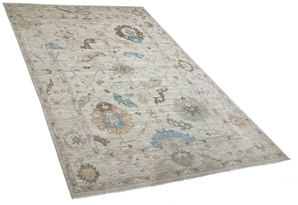 9'9"x13'9" Oushak Hand Knotted
