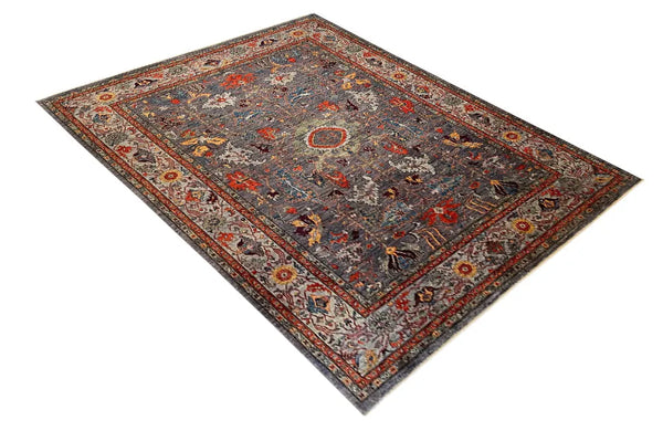 9'x11'11" Afghan-Bakshiesh Hand Knotted