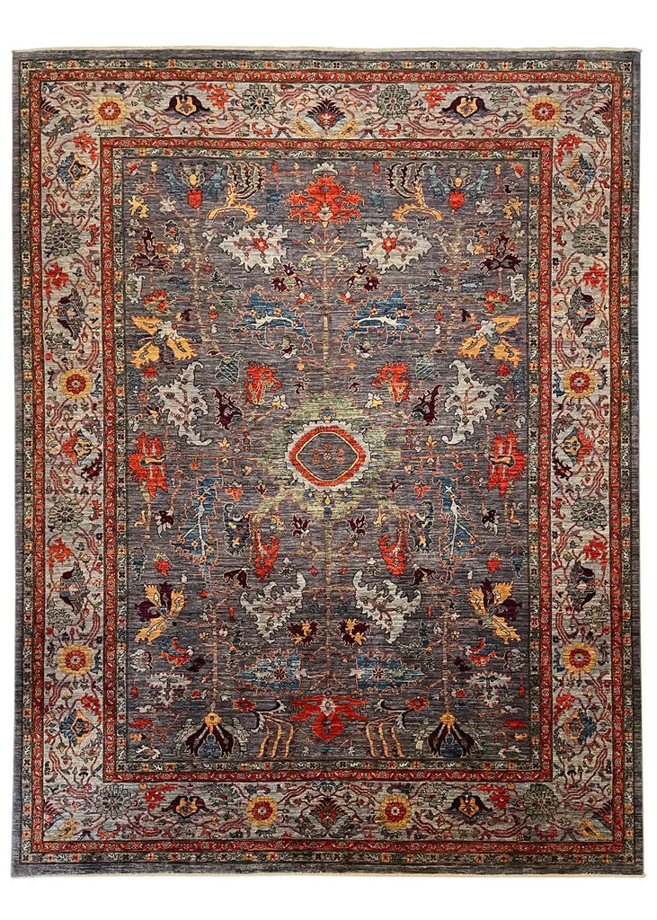 9'x11'11" Afghan-Bakshiesh (s) Hand Knotted