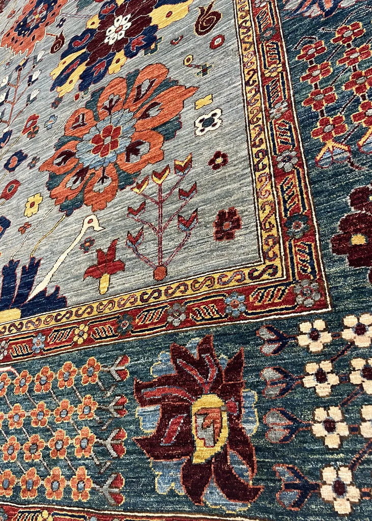 9'x11'6" Sauj Bolag Harshang Hand Knotted