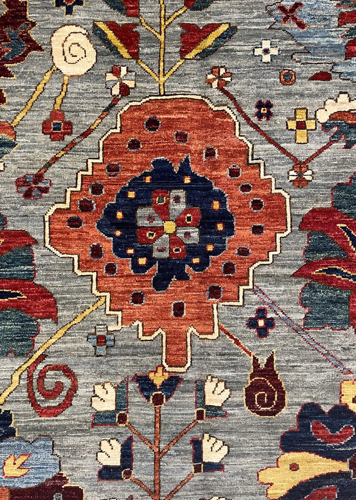 9'x11'6" Sauj Bolag Harshang Hand Knotted