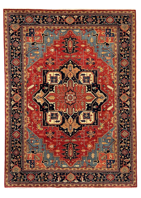 9'x12'2" Heriz Hand Knotted