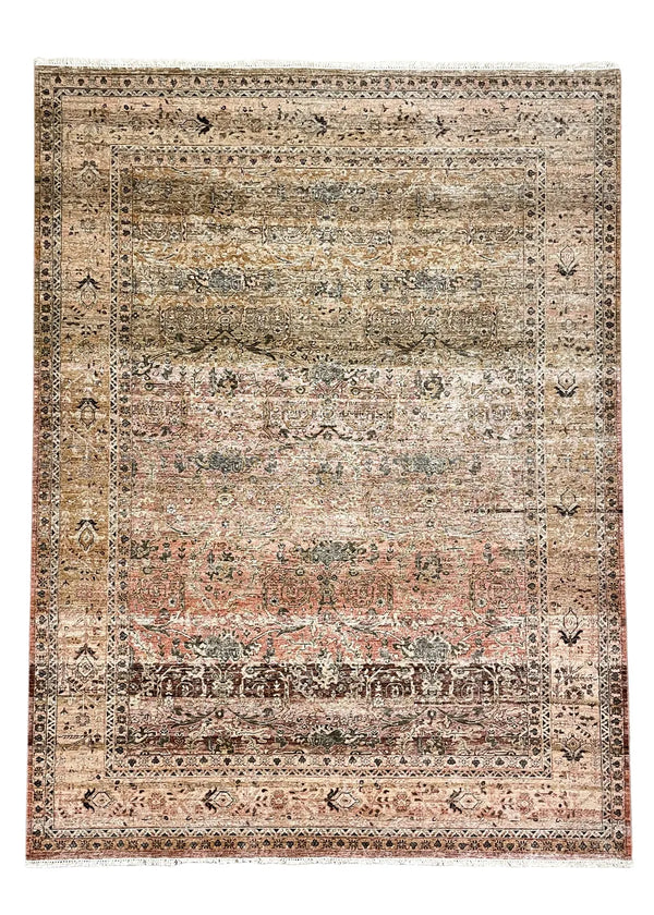 9'x12' Farahan "Distressed" Hand Knotted