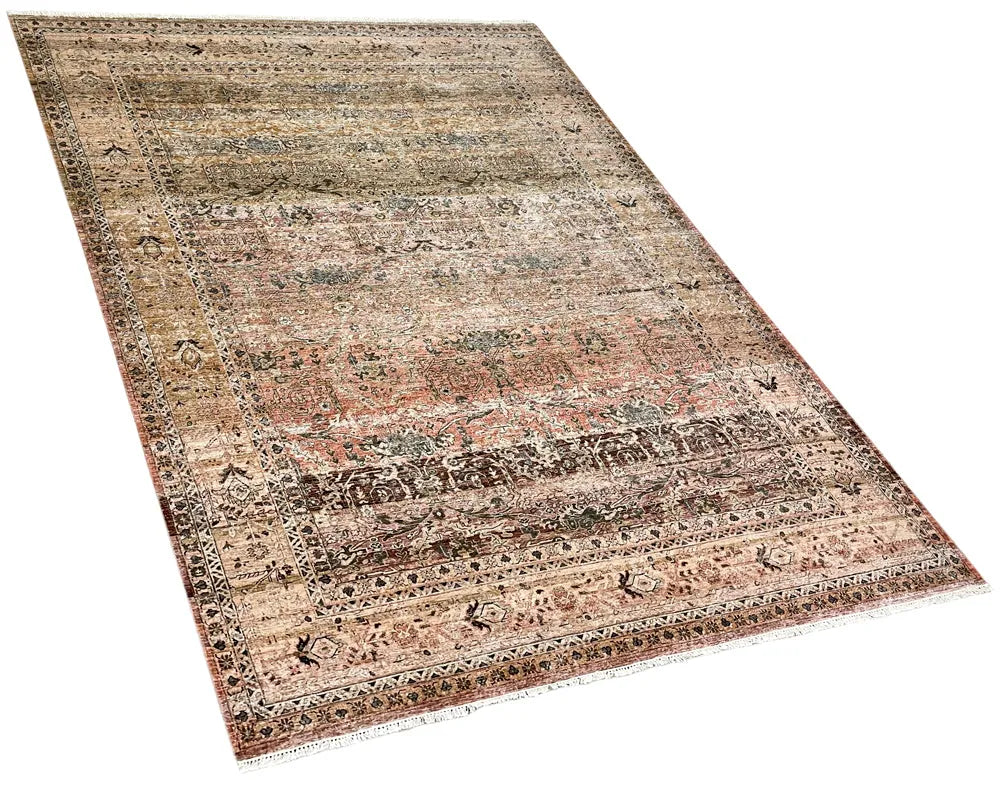 9'x12' Farahan "Distressed" Hand Knotted