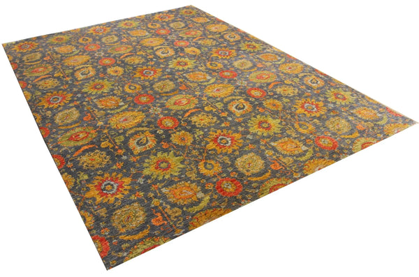 9x12 Nasturtium (s) Hand Knotted