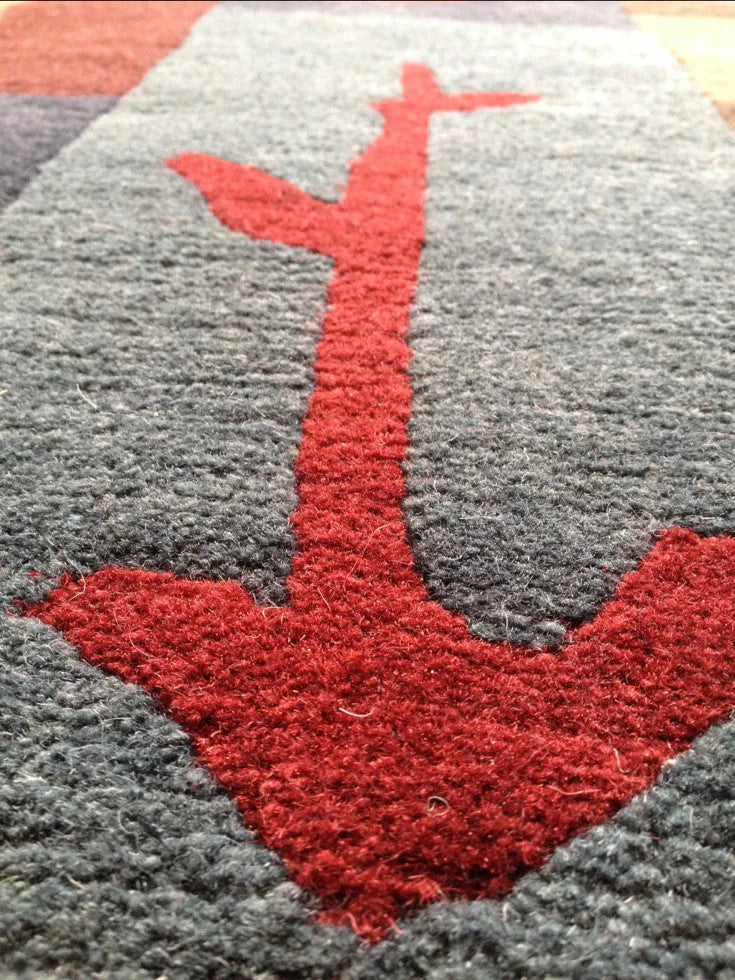 Block Print Hand Knotted