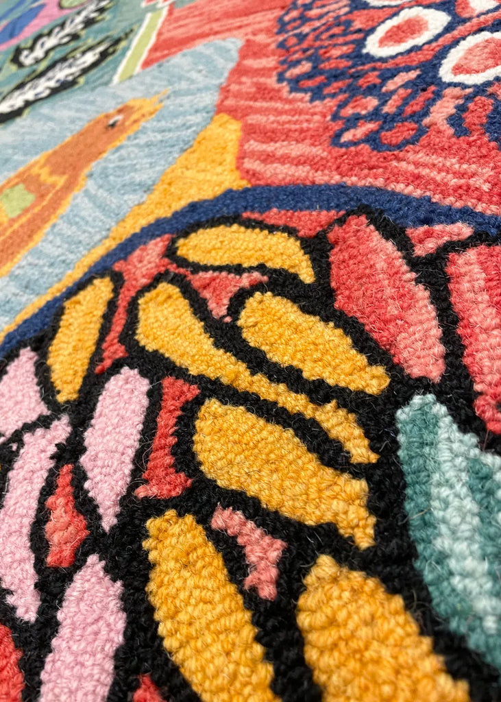 Bloomer Garden hand hooked