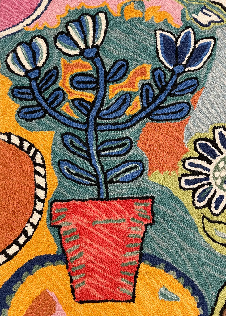 Bloomer Garden hand hooked