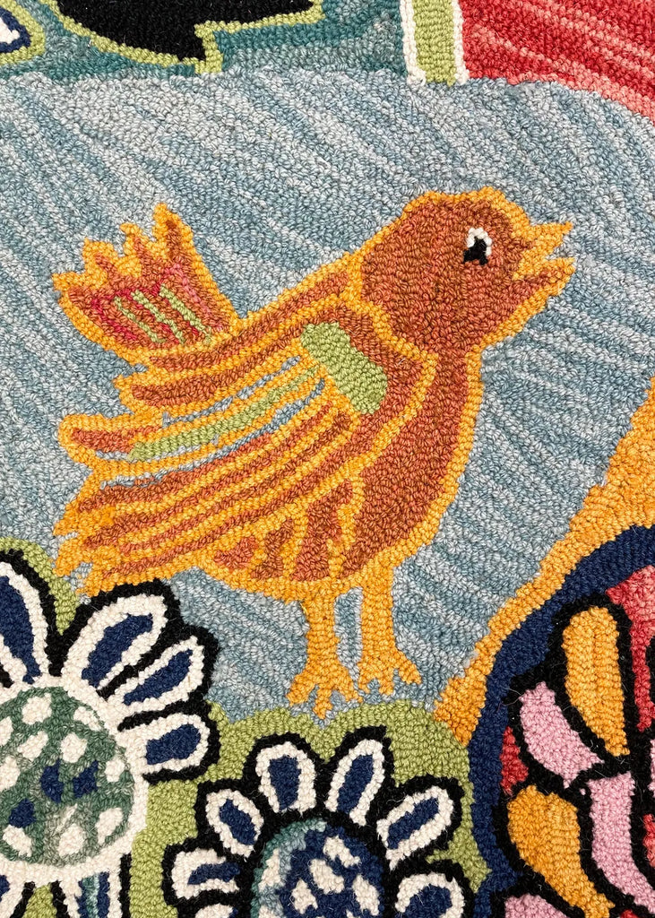 Bloomer Garden hand hooked