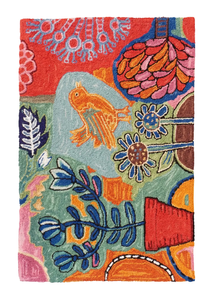 Bloomer Garden hand hooked