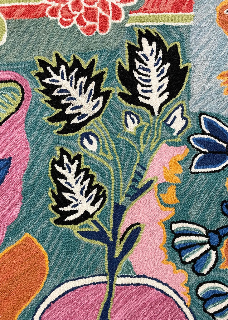 Bloomer Garden hand hooked