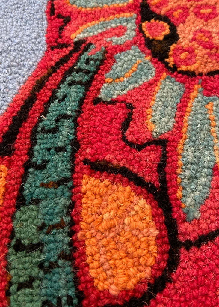 Bloomer Mum hand hooked