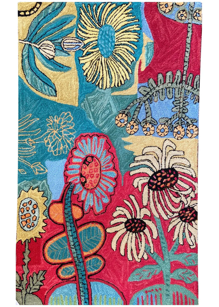 Bloomer Mum hand hooked