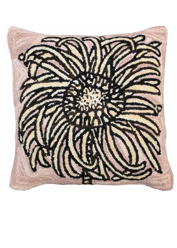Bloomer Mum Pillow hand hooked