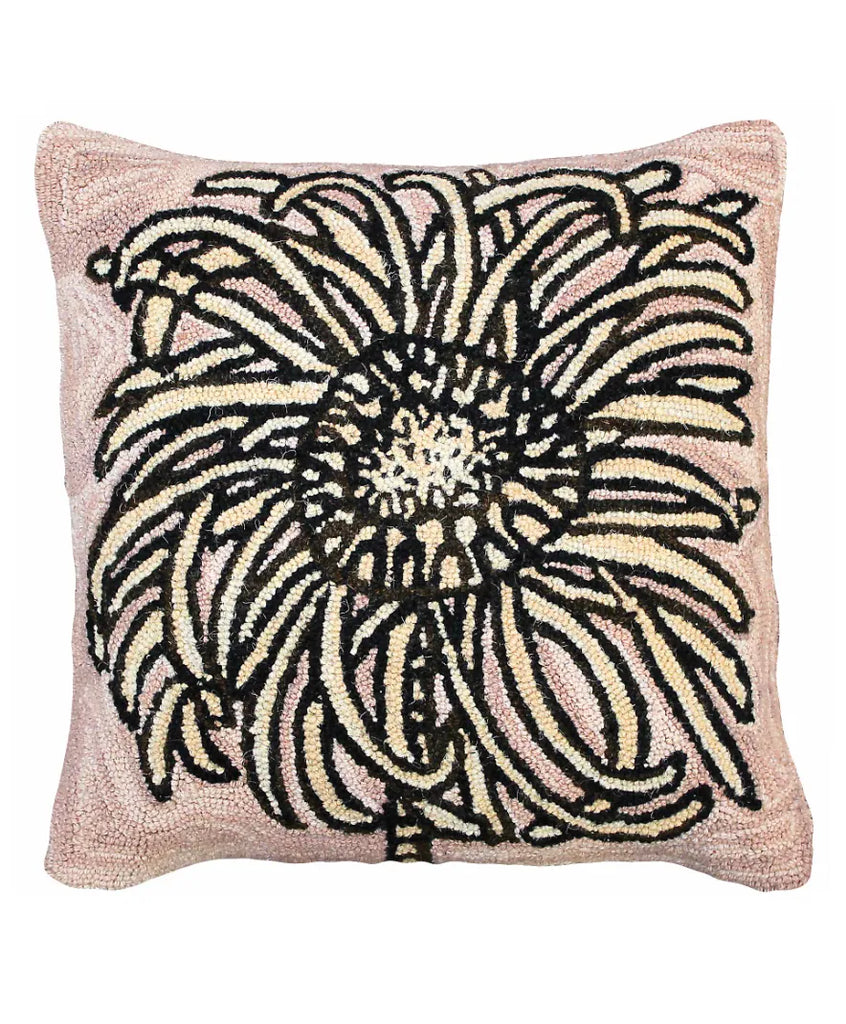 Bloomer Mum Pillow hand hooked
