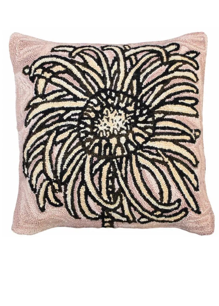 Bloomer Mum Pillow hand hooked