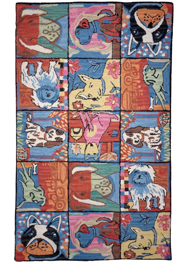 Bloomer Puppies hand hooked