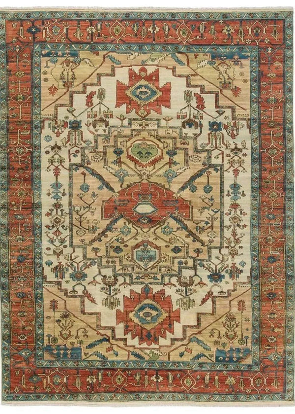 Classic Heriz 4 Hand Knotted