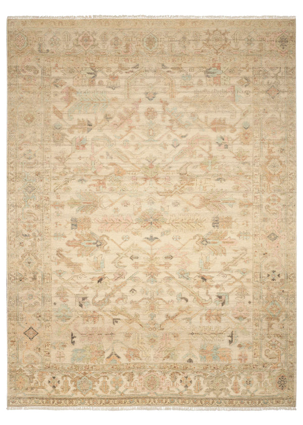 Heritage Vine Beige Hand Knotted