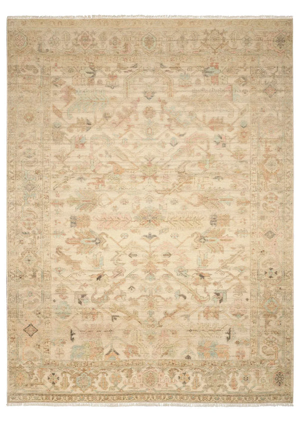 Heritage Vine Beige Hand Knotted