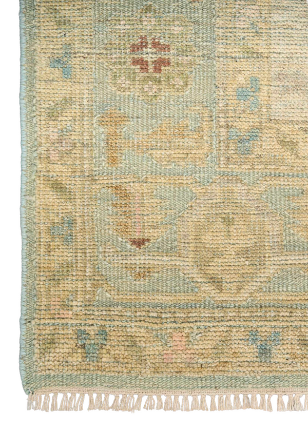 Heritage Vine Lt. Blue Hand Knotted