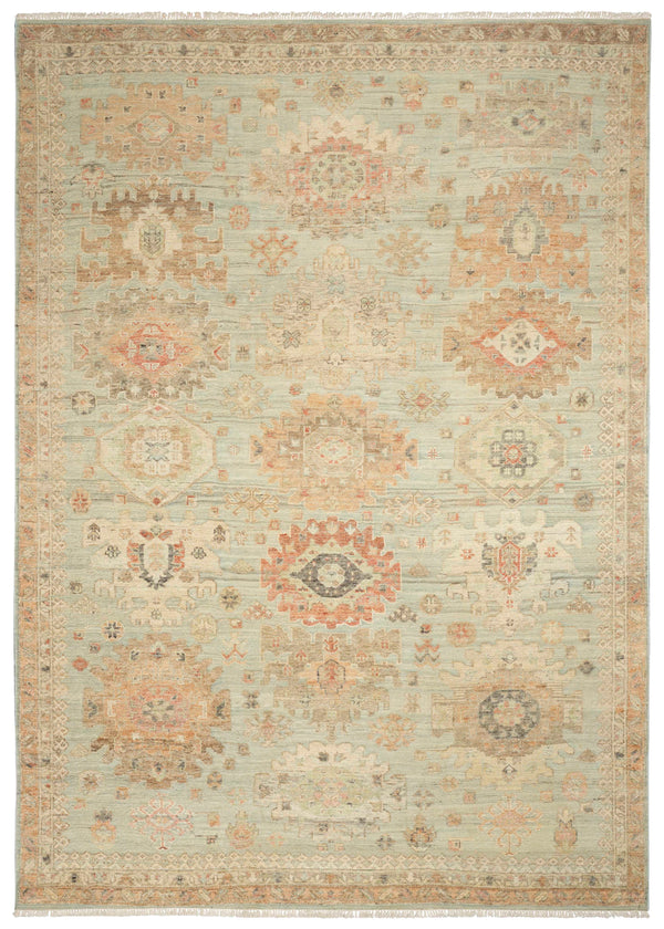 Heritage Vine Seagreen Hand Knotted