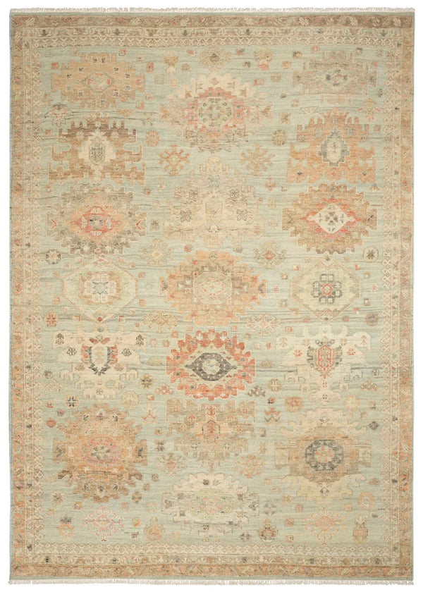 Heritage Vine Seagreen Hand Knotted