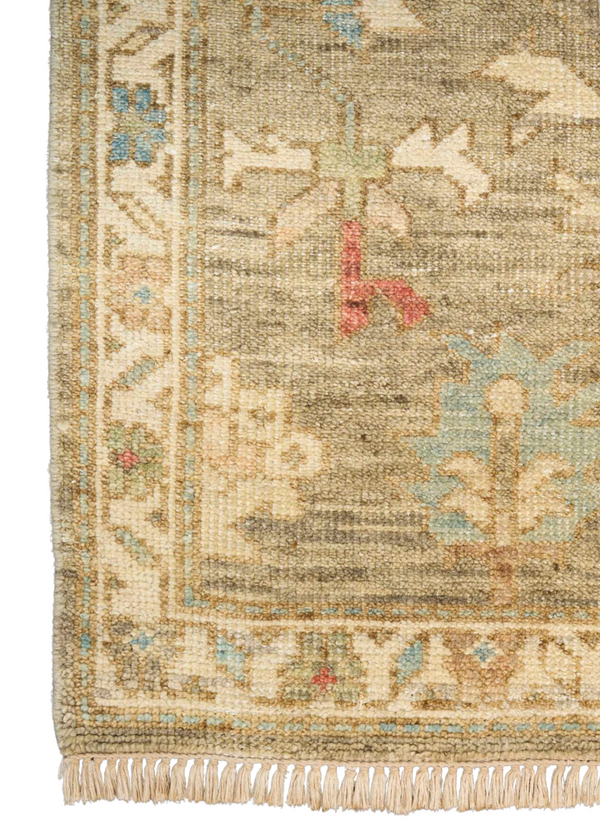 Heritage Vine Taupe Hand Knotted