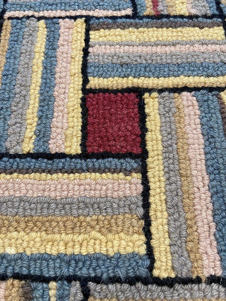 Hole in the Barn Door hand hooked