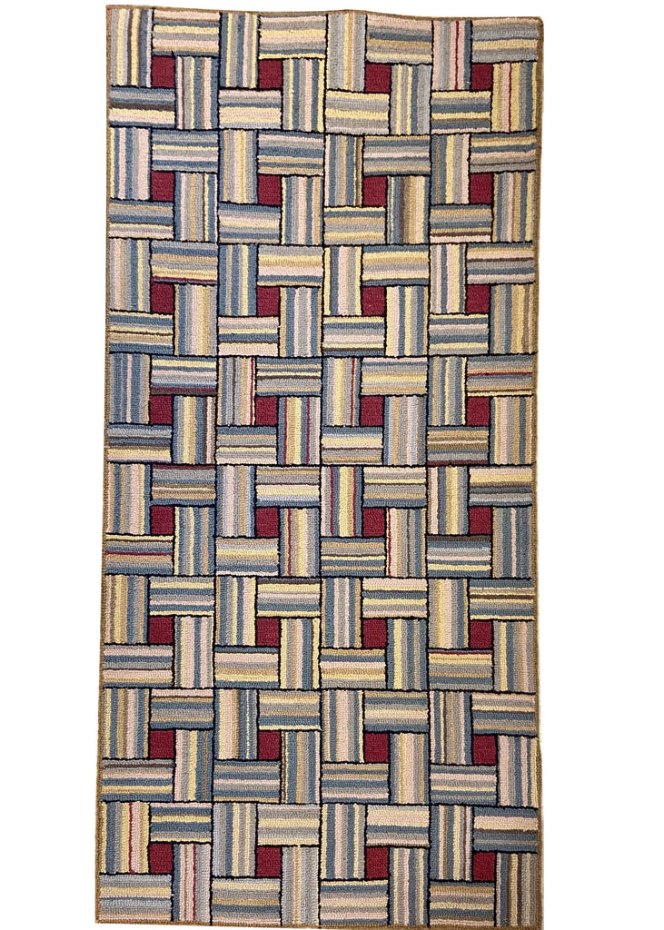 Hole in the Barn Door hand hooked