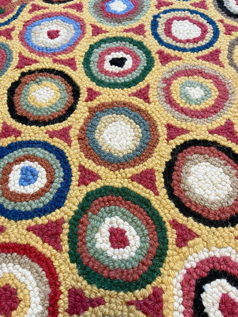 Pennies Red hand hooked