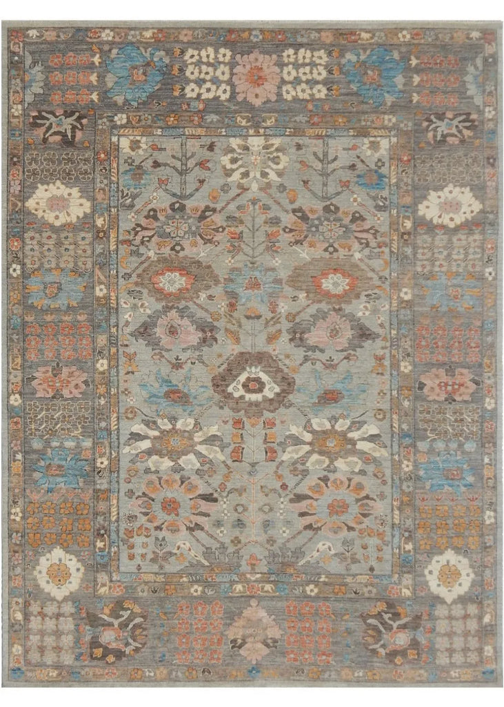 Silk Road Gray Hand Knotted