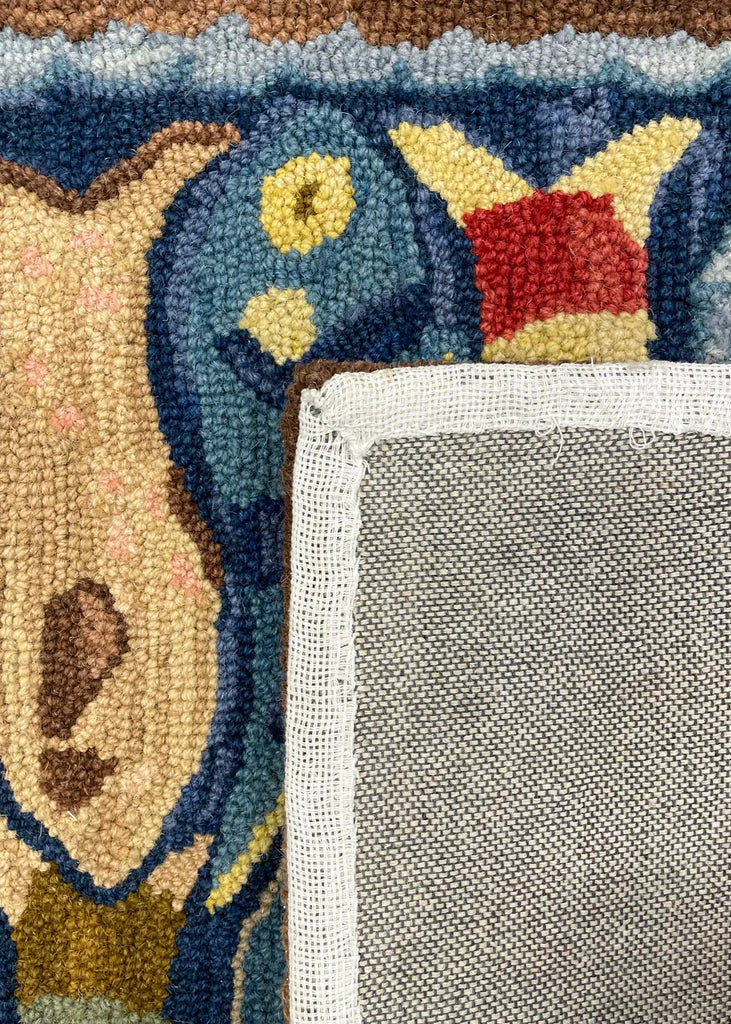 Swimming Fish hand hooked