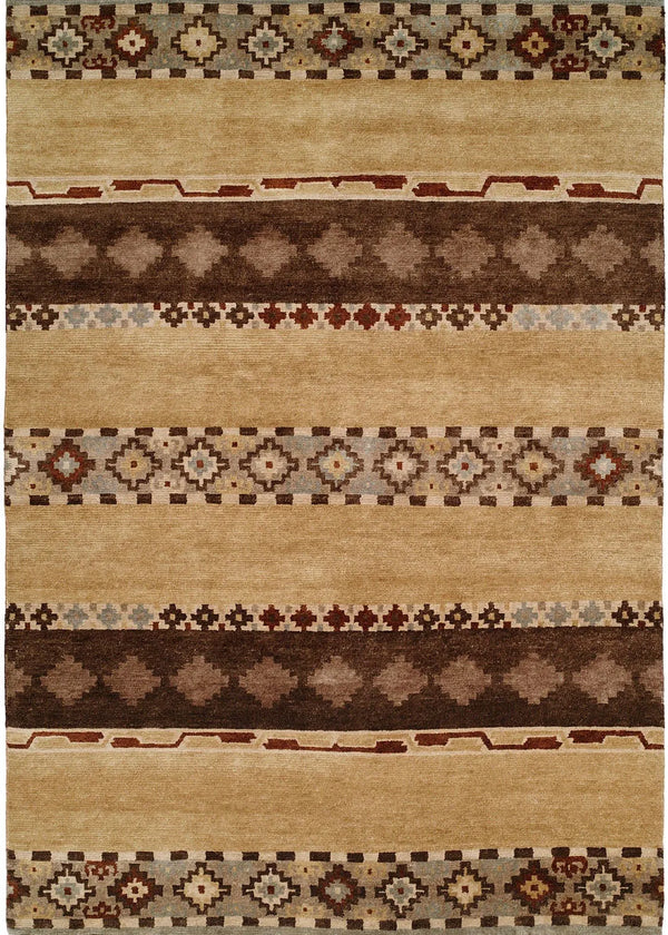 Tribal Beige Hand Knotted