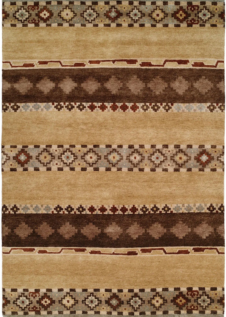 Tribal Beige Hand Knotted