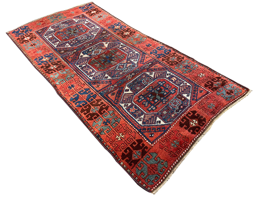 3'6"x6'8" Yuruk Hand Knotted