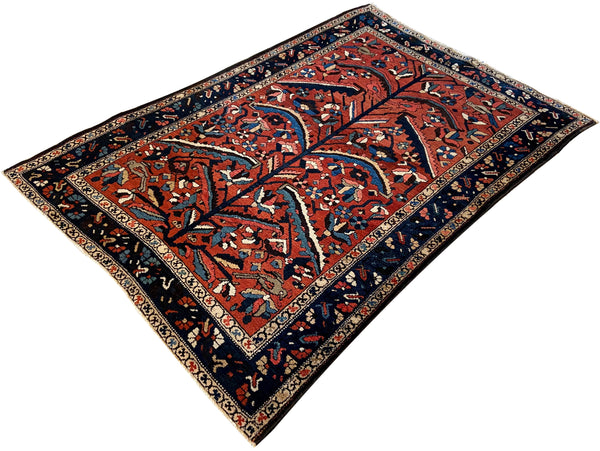 4'8"x6'6" Baktiatri Hand Knotted